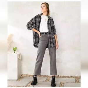 Levi's ribcage straight ankle jeans sz 32 / 14 grey women NWT